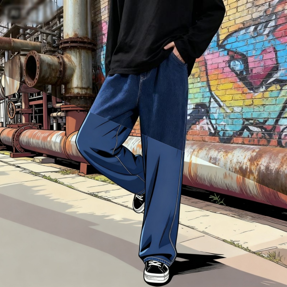Męskie jeansy w stylu koreańsk – Streetwear Brand Denim recenzja i cena